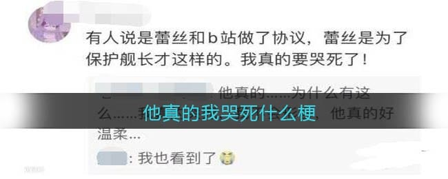 他真的我哭死什么梗 他真的我哭死什么意思出自哪里