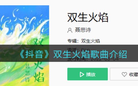 《抖阴》双生火焰歌曲介绍 双生火焰歌曲歌词