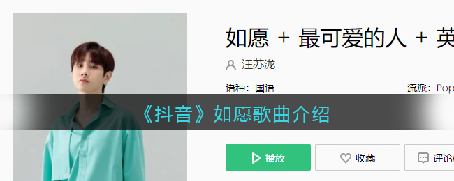 《抖阴》如愿歌曲介绍 如愿歌曲歌词