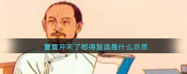 曹雪芹来了都得复读是什么意思/梗 为什么说曹雪芹来了都得复读