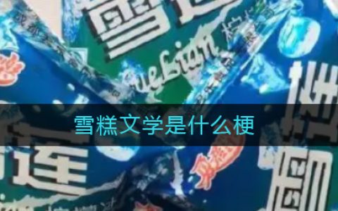 雪糕文学是什么梗 雪糕文学什么意思