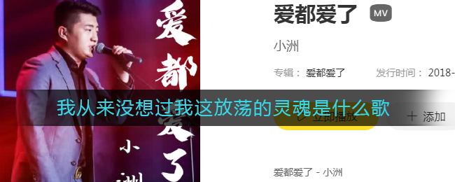 我从来没想过我这放荡的灵魂是什么歌 爱都爱了歌曲歌词