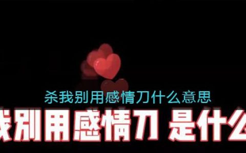 杀我别用感情刀什么意思-抖阴杀我别用xx刀是什么梗