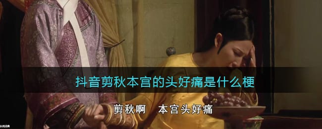 抖阴剪秋本宫的头好痛是什么梗-剪头本宫的头好痛是什么意思