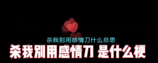杀我别用感情刀什么意思-抖阴杀我别用xx刀是什么梗