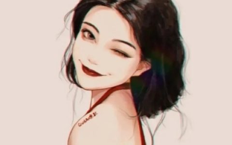 月色与你太过撩人(抖阴头像手绘女生简单气质)