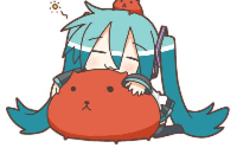 金色千本樱融入了夜色里(初音未来Q版人物萌图手绘简单简单)