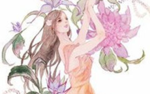 爱要多一点点才开心(水粉画手绘漂亮女生头像)