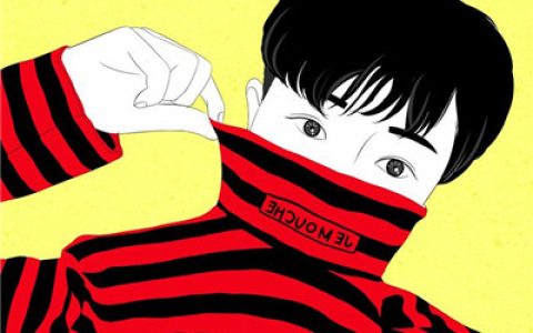 每一座孤岛都有深海相拥(手绘帅气男生彩色漫画头像)