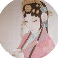 若为软舞欺花旦难保余香笑树神(彩绘京剧女性头像图片大全)