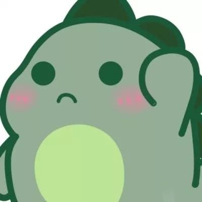 绿色呆萌小恐龙卡通头像(ins超火可爱小恐龙头像大全)