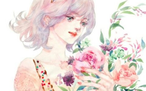 只要不想你人生就还有救(唯美鲜花漂亮女生头像手绘)