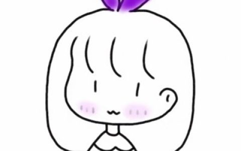 怕出错怕不够好怕来不及(简笔画手绘头像q版可爱女生)