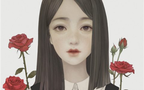 我想余生伴你哪怕只是朋友(美女手绘素描头像唯美伤感)