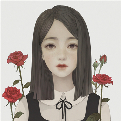 我想余生伴你哪怕只是朋友(美女手绘素描头像唯美伤感)
