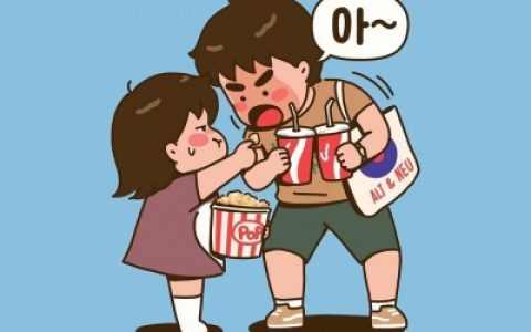 甜蜜情侣日常插画头像(手绘卡通情侣头像大全)