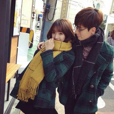 适合冬季下雪天的情侣头像一男一女(秀恩爱情侣合照头像清新)