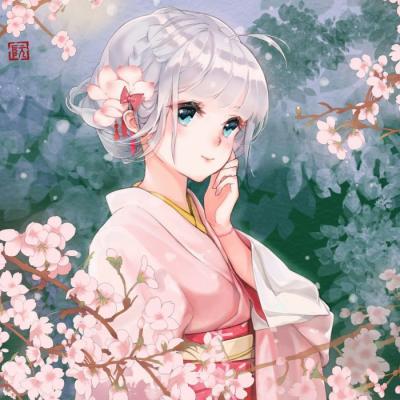 月上柳梢头人约黄昏后(动漫卡通头像女生唯美清纯高清图片)