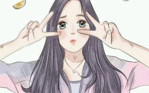 喜欢你和夜都有点难熬(动漫卡通女生头像可爱清新手绘图片)