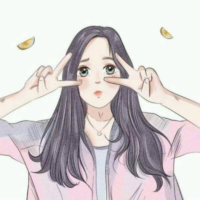 喜欢你和夜都有点难熬(动漫卡通女生头像可爱清新手绘图片)