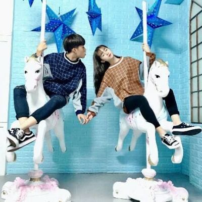 小清新情侣头像女生萌男生酷(青春元气情侣微博头像一对两张)