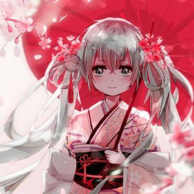 热浪尽褪徒留欢心(动漫卡通二次元头像女生唯美梦幻)