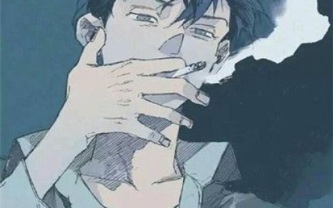 吸烟系列男生动漫头像(男生二次元吸烟的头像动漫伤感)
