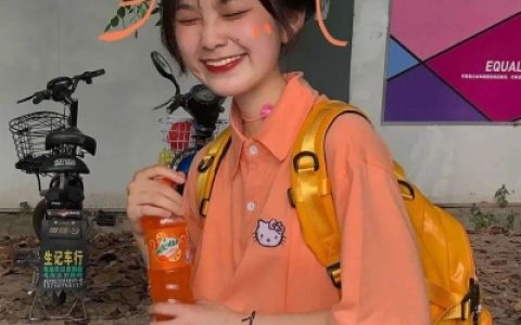 没有比收集日落还要浪漫的事(秋季橘子味的橙色系女生头像)