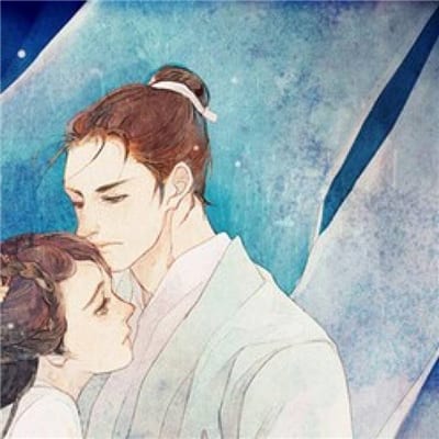 如果是去见你我一定用跑的(治愈系情侣头像一对两张素描高清手绘)