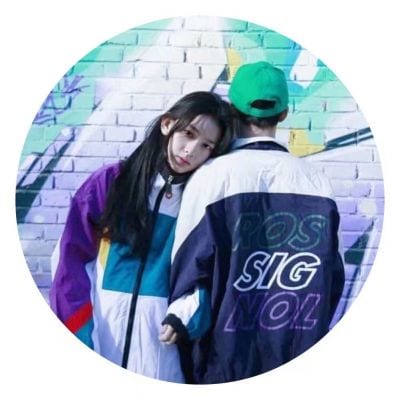 潮流好看白框圆形情侣头像(帅气个性带白框头像圆形情侣一对)