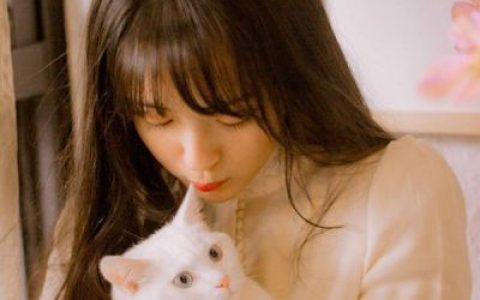 小清新女生手抱动物头像(最新气质美女和萌猫咪头像大全)