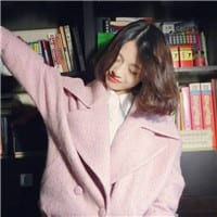 一帘红雨桃花谢(小清新个性齐肩短发女生头像)